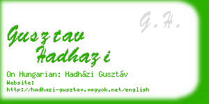 gusztav hadhazi business card